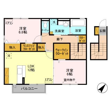 ラ・フルールAの間取り