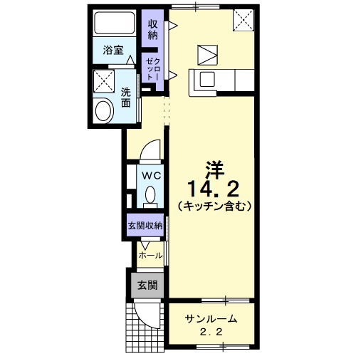 オランジュ　ショコラの間取り