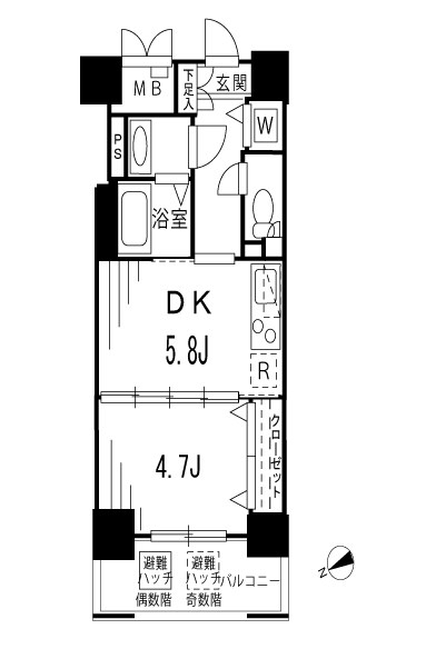 メインステージ浅草の間取り