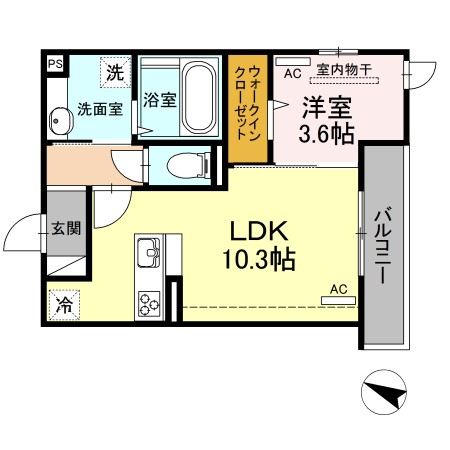 D-roomメゾン空港通の間取り