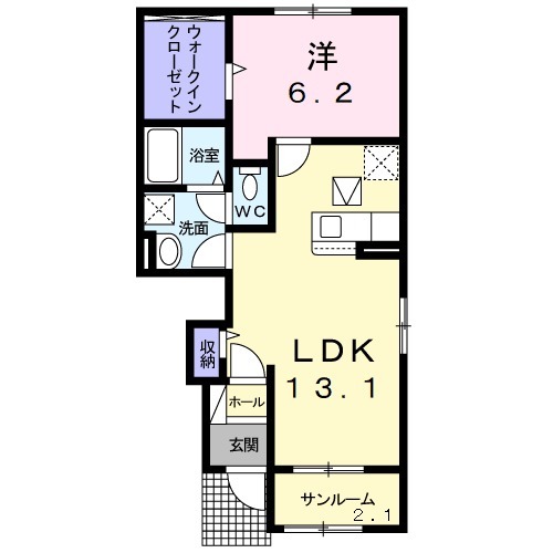 モデラート２３　Ｂの間取り
