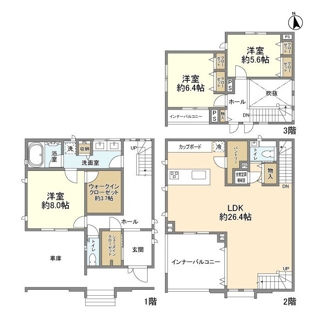 祖師谷１丁目貸家の間取り