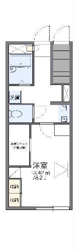 レオパレス花・107号室の間取り