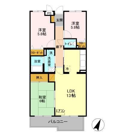 エムズ・アーク A棟の間取り