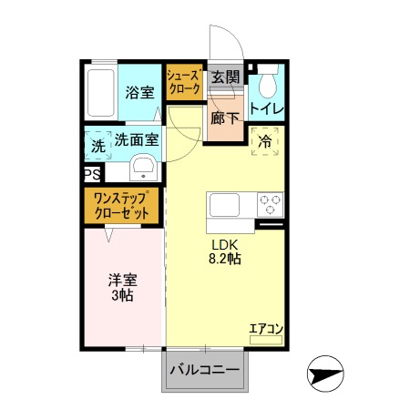 サンメゾン大平 Aの間取り
