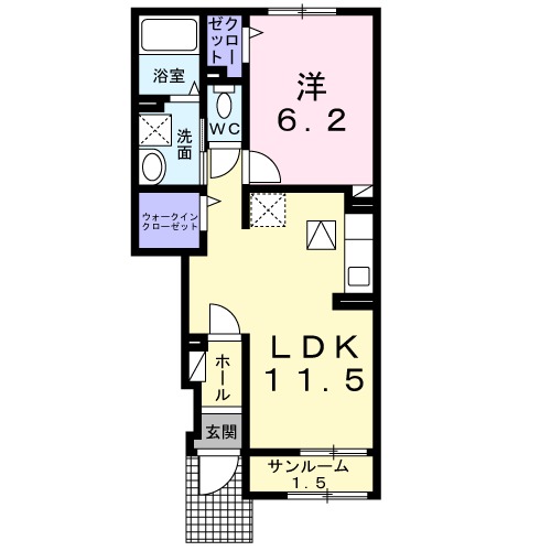 クルール 大村 Aの間取り