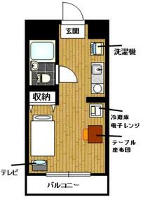 翁町の完工年月(1988年4月)築の賃貸マンションの間取り