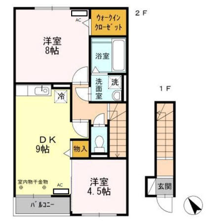 クレールカルチェⅥの間取り
