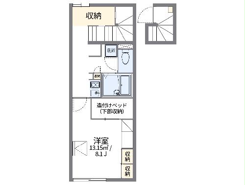 レオパレスエレガンス サトウⅠの間取り