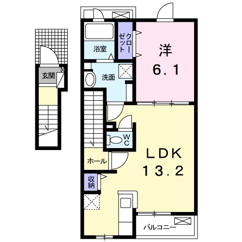 ローマアリエス.Aの間取り