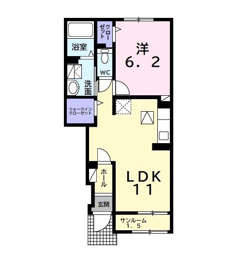 サン ヴェール 小林 Aの間取り