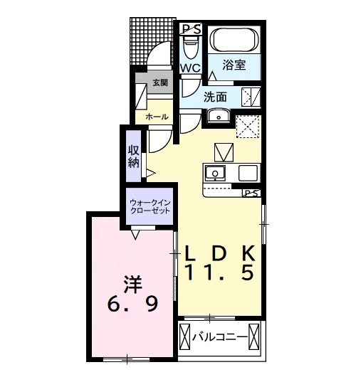 ヒカルサ君津Ⅱの間取り