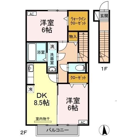 リビングタウン鵜沼 Aの間取り