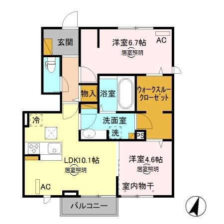 カーネリアン Aの間取り
