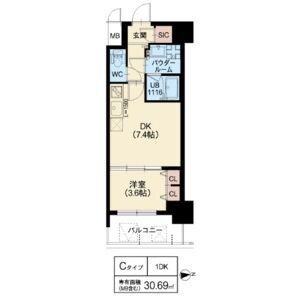 スプランディッド江坂IIIの間取り