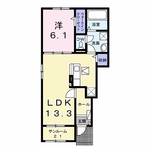 レジデンス フジ Aの間取り