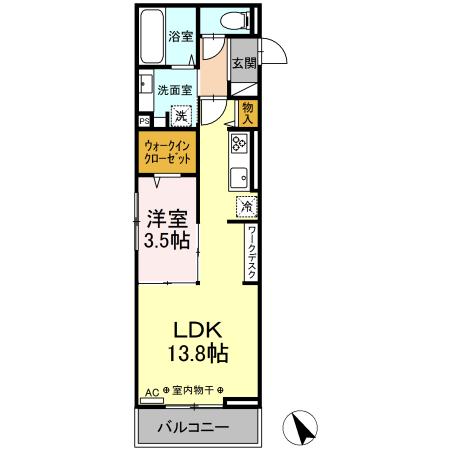 D-ROOM石原瀬の間取り