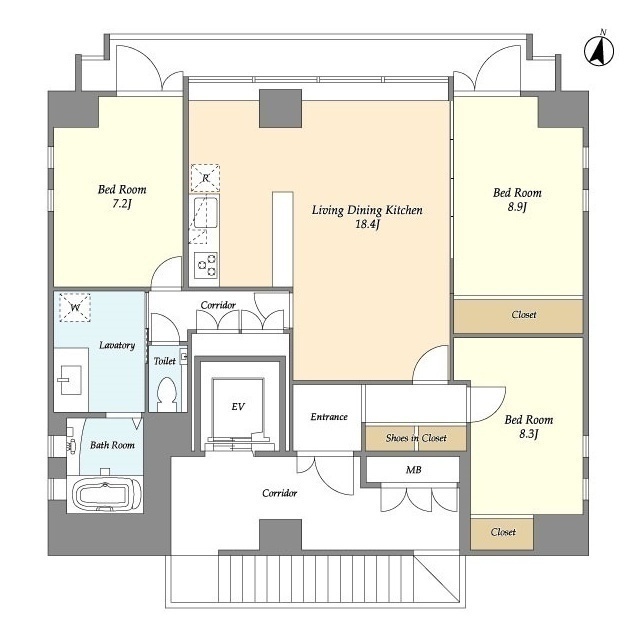 Qu4ttro Arca 九段(クアトロアルカ九段)の間取り