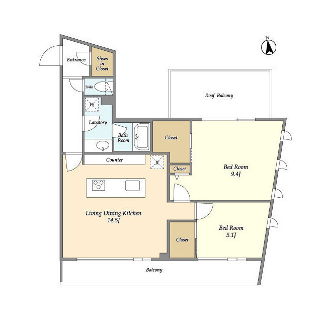 プライムアーバン目黒東山の間取り