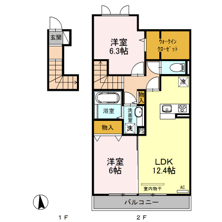 グリーンライズ Aの間取り