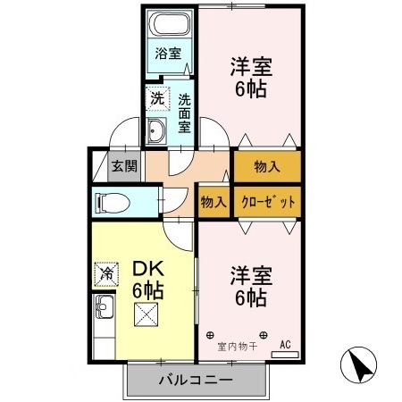 ウィルモア Bの間取り