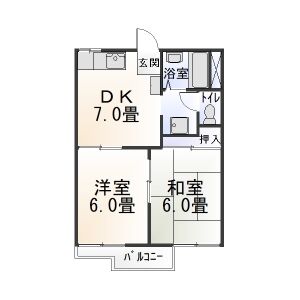 タウニィ山本B棟の間取り