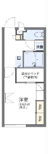 レオパレスＨＩＲＯ大城・207号室の間取り