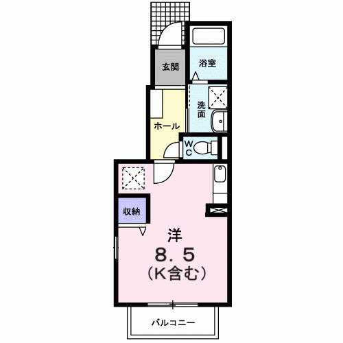 プチフルールAの間取り