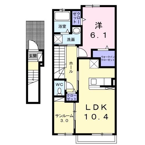 リブリオポラ Cの間取り