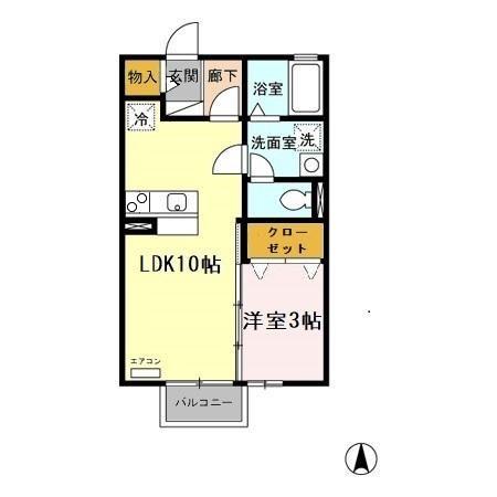 リビングタウンかじま台Ⅱ Cの間取り