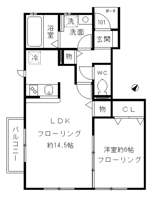 クエルボ烏山の間取り