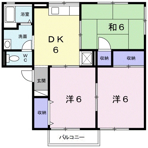 シャトレ湯川Bの間取り