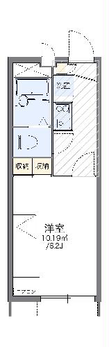 レオパレス弥勒寺Ⅱの間取り