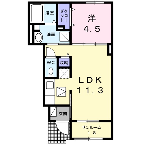 エレガントパレスMの間取り