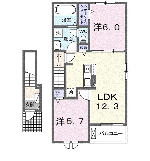 パープルチェッロの間取り