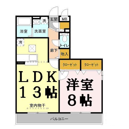 ゴールドパストラル Ⅲの間取り