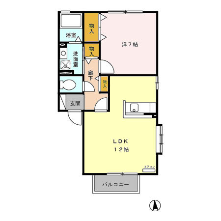 セジュール喜多 Gの間取り