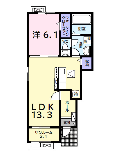 メゾンドショコラBの間取り