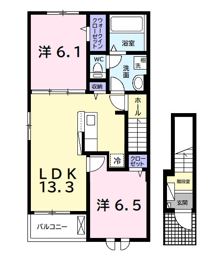 メゾンドショコラBの間取り