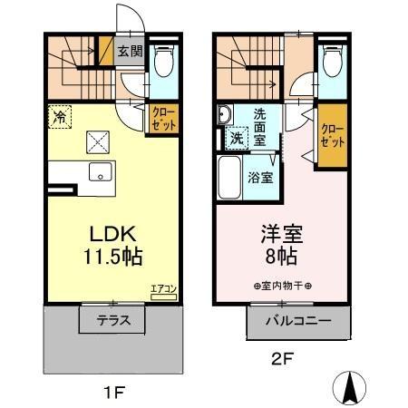 クレストスクエアA・B・C・D・E・Fの間取り