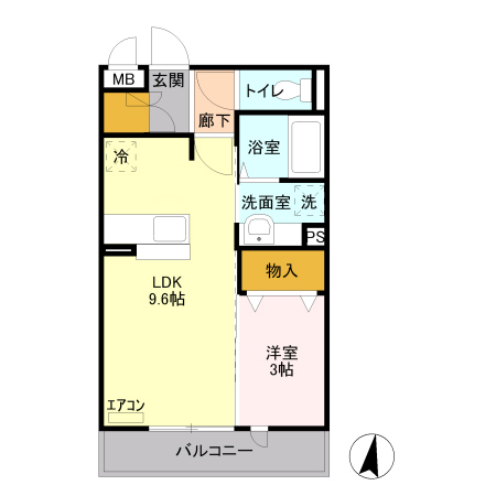 クレストコート　Ｂの間取り