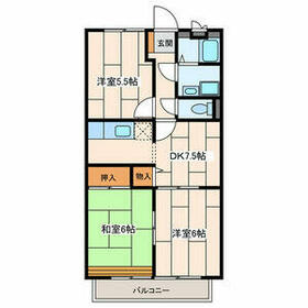 パルコートＢの間取り