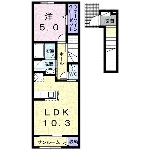 フリーデンハイム中浜の間取り