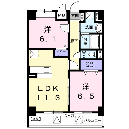 グラシス池尻の間取り