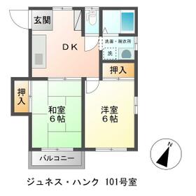 ジュネス・ハンクの間取り