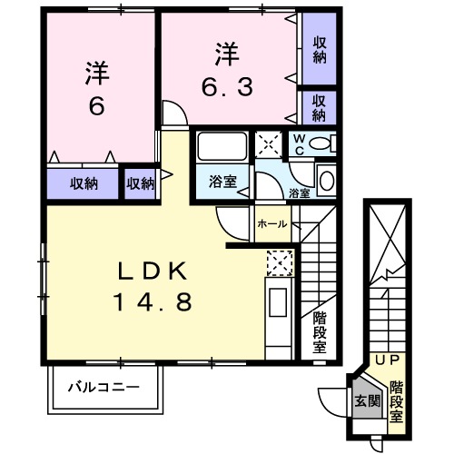 メゾンヒルズ・モトミヤの間取り