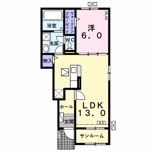 グローブ Aの間取り