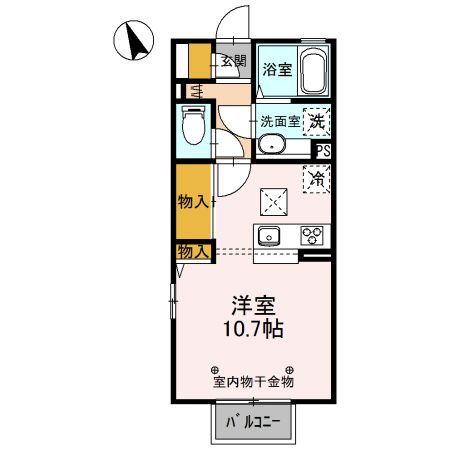 クワトロ ヤナギノ Bの間取り