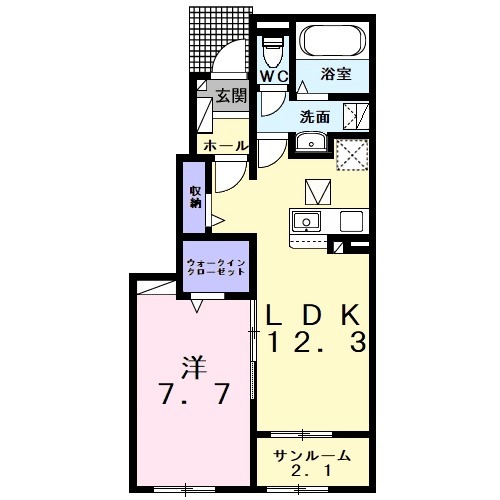 ポルテ ボヌールⅠの間取り