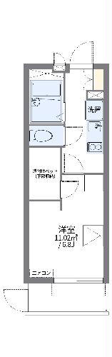 レオパレス谷中の間取り